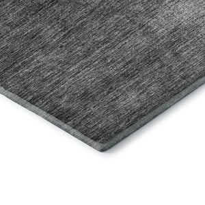 HomeRoots 10' Gray & Ivory Abstract Washable Area Rug - Durable, UV-Protected, Perfect for Busy Homes! 662573