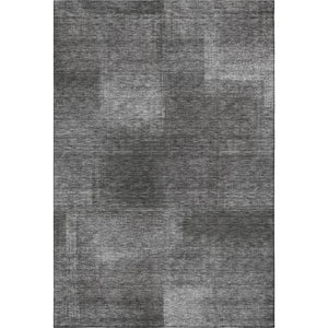 HomeRoots 10' Gray & Ivory Abstract Washable Area Rug - Durable, UV-Protected, Perfect for Busy Homes! 662573