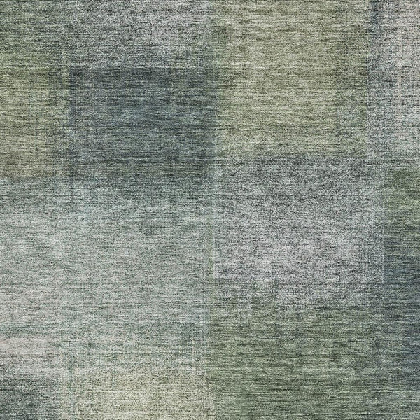 HomeRoots 5' X 8' Olive Green Ivory & Gray Abstract Area Rug – Washable, UV Protected, Family-Friendly Design 662575