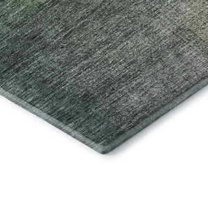 HomeRoots 8' X 10' Abstract Washable Area Rug in Olive Green, Ivory & Gray - UV Protected, Soft & Stylish! 662577