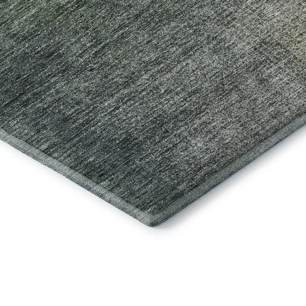 HomeRoots 8' X 10' Abstract Washable Area Rug in Olive Green, Ivory & Gray - UV Protected, Soft & Stylish! 662577