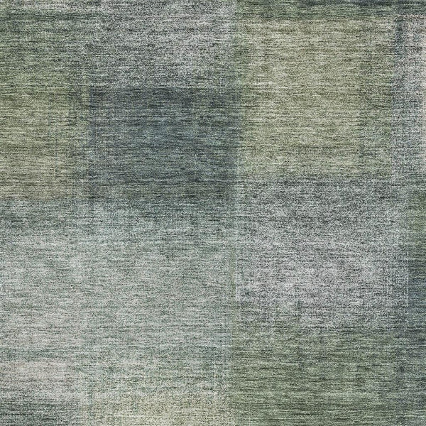 HomeRoots 9' X 12' Contemporary Olive Green and Ivory Abstract Area Rug - Washable, UV Protected, Durable Design 662578