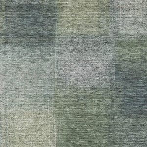 HomeRoots 10' X 14' Washable Olive Green, Ivory & Gray Abstract Area Rug with UV Protection & Style Boost 662579