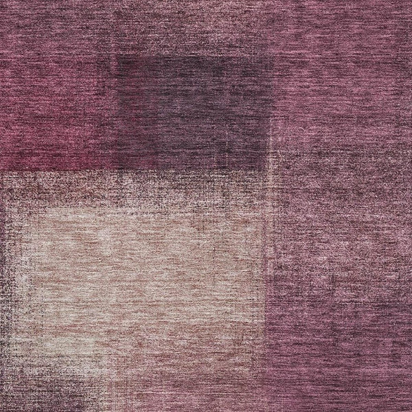 HomeRoots 5' X 8' Plum and Beige Abstract Washable Area Rug with UV Protection – Durable, Stylish, Easy Care! 662581