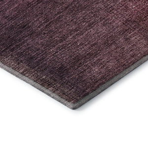 HomeRoots 8' Plum And Beige Abstract Washable Round Rug – Durable, UV-Protected, Ideal for Homes with Kids & Pets 662582
