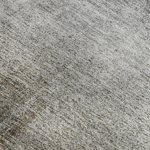 HomeRoots 8' X 10' Modern Silver Beige Gray Abstract Area Rug - Washable, UV Protected, Durable & Stylish! 662589