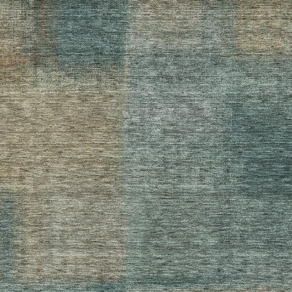 HomeRoots 5' X 8' Teal and Brown Abstract Area Rug – Stylish, Washable, UV Protected, Perfect for High-Traffic Areas! 662599