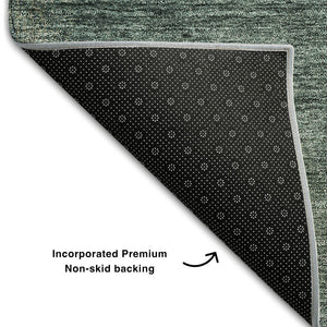 HomeRoots 8' X 10' Stylish Teal and Brown Abstract Area Rug - Durable, Stain-Resistant, UV Protected & Washable! 662601