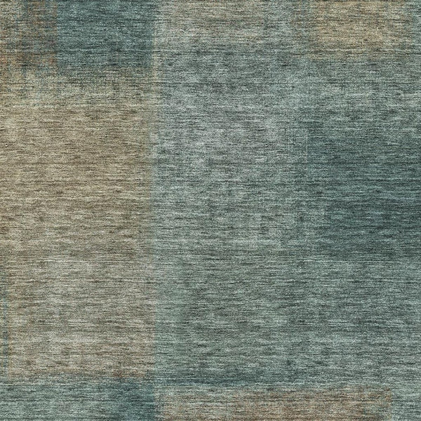 HomeRoots 8' X 10' Stylish Teal and Brown Abstract Area Rug - Durable, Stain-Resistant, UV Protected & Washable! 662601