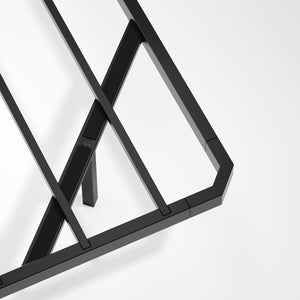 English Elm Walnut Queen Floating Bed Frame with LED Lighting, Wave-Texture MDF & Heavy-Duty Iron Slats — No Box Spring Needed, 1000LB Capacity W1820P333574