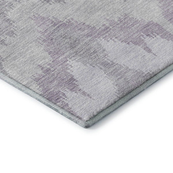HomeRoots 5' X 8' Lavender & Silver Ikat Area Rug - Washable, UV Protected, Durable & Stylish for Every Space! 662653