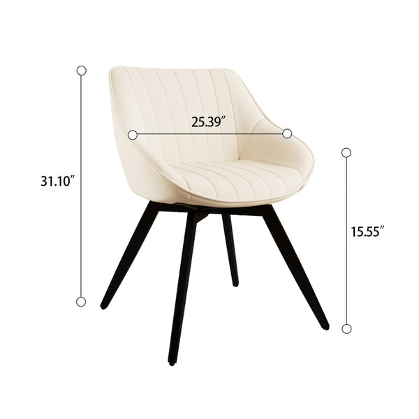 English Elm 31.5 Inch Round Mdf Tulip Pedestal Dining Set with Pu Leather Chairs for Small Spaces W2189S00838
