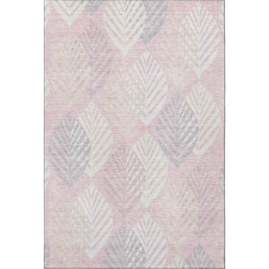 HomeRoots 10' X 14' Floral Area Rug in Pink, Ivory & Blue - Washable, UV-Protected & Stain-Resistant Design 662723