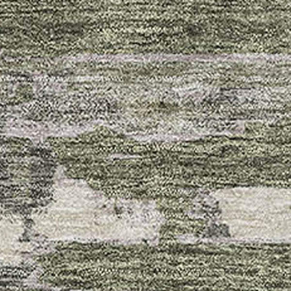 HomeRoots 10' Olive Green & Beige Striped Washable Area Rug with UV Protection - Durable, Stylish & Easy Care! 662795