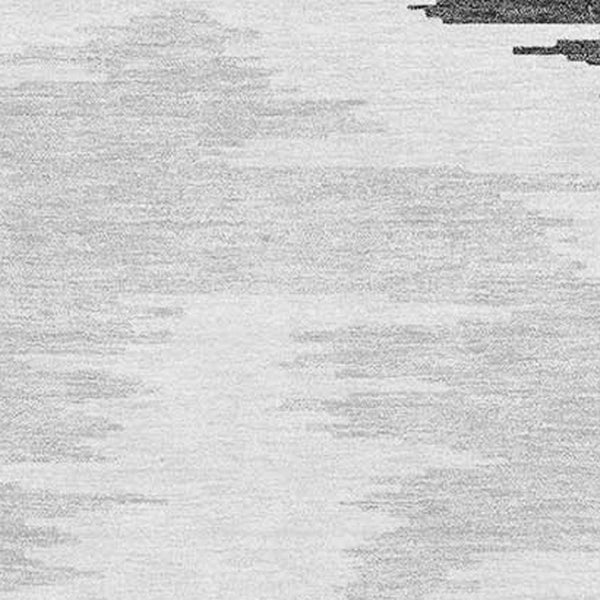 HomeRoots 9' X 12' Abstract Washable Area Rug - Black, Gray & Silver with UV Protection for Modern Spaces 662830