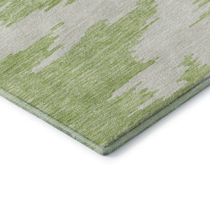 HomeRoots 8' Contemporary Abstract Washable Round Rug in Green, Taupe & Beige - UV Protected & Durable Design 662852