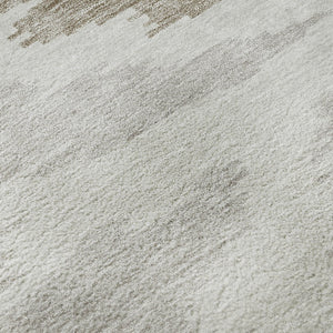 HomeRoots 8' X 10' Stylish Ivory, Beige, & Taupe Abstract Area Rug - Washable, Stain Resistant & UV Protected 662859