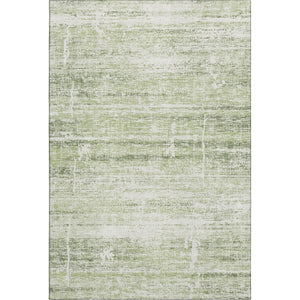 HomeRoots 8' X 10' Artichoke Green & Ivory Abstract Washable Area Rug – Durable, UV-Protected & Stylish Design 662895