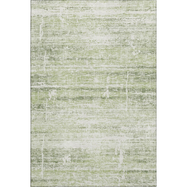 HomeRoots 10' Artichoke Green & Ivory Abstract Washable Area Rug – UV Protected, Stain Resistant, Durable Design 662897