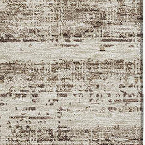 HomeRoots 10' Modern Brown and Beige Abstract Washable Area Rug with UV Protection for Family-Friendly Spaces 662915