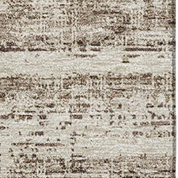 HomeRoots 10' Modern Brown and Beige Abstract Washable Area Rug with UV Protection for Family-Friendly Spaces 662915