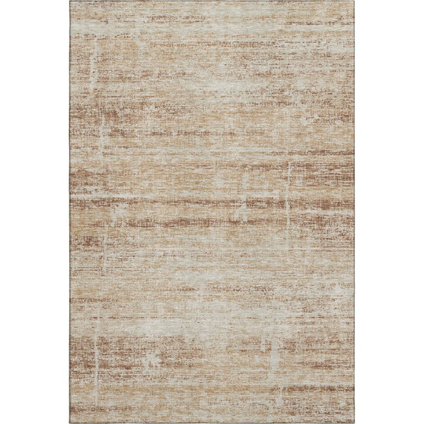 HomeRoots 8' X 10' Abstract Copper and Beige Washable Area Rug – Stain-Resistant, UV Protected, Easy Care! 662919