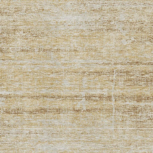 HomeRoots 5' X 8' Gold And Beige Abstract Washable Area Rug - UV Protected, Durable, Stain-Resistant Design 662923