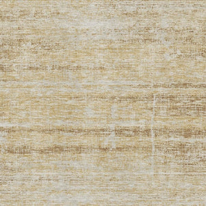 HomeRoots 8' X 10' Gold And Beige Abstract Area Rug - Washable, UV Protected, Kid & Pet Friendly Design! 662925