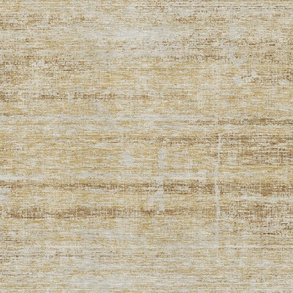 HomeRoots 8' X 10' Gold And Beige Abstract Area Rug - Washable, UV Protected, Kid & Pet Friendly Design! 662925