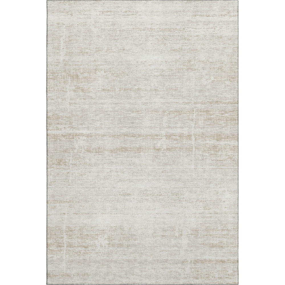 HomeRoots 10' X 14' Ivory and Beige Abstract Washable Area Rug – Stylish, Stain-Resistant & UV Protected Design 662933