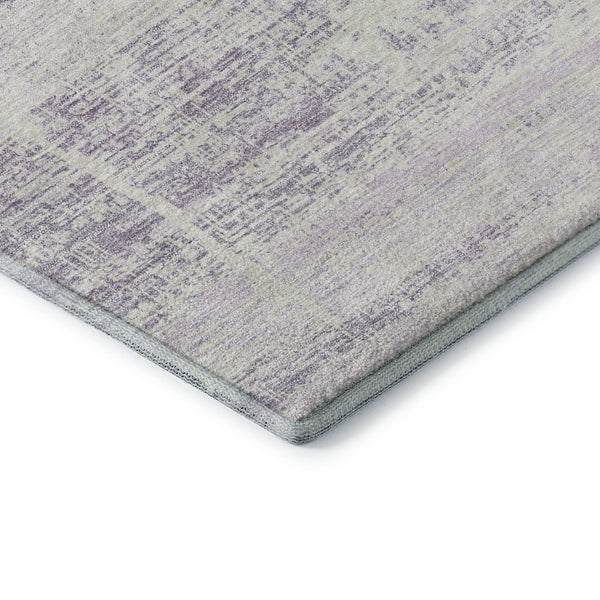 HomeRoots 5' X 8' Abstract Lavender and Ivory Washable Area Rug – Modern Design with UV Protection & Easy Care 662935