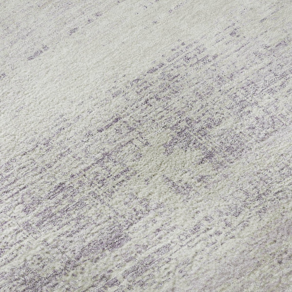 HomeRoots 5' X 8' Abstract Lavender and Ivory Washable Area Rug – Modern Design with UV Protection & Easy Care 662935