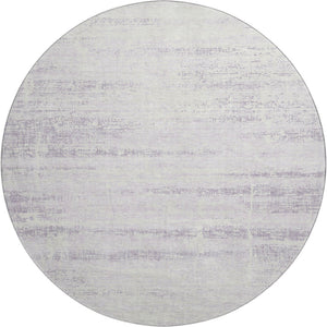 HomeRoots 8' Modern Abstract Lavender and Ivory Washable Round Rug with UV Protection for Stylish Durability 662936