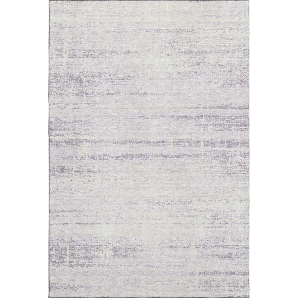 HomeRoots 9' X 12' Stylish Lavender & Ivory Abstract Washable Area Rug with UV Protection for High Traffic Areas 662938
