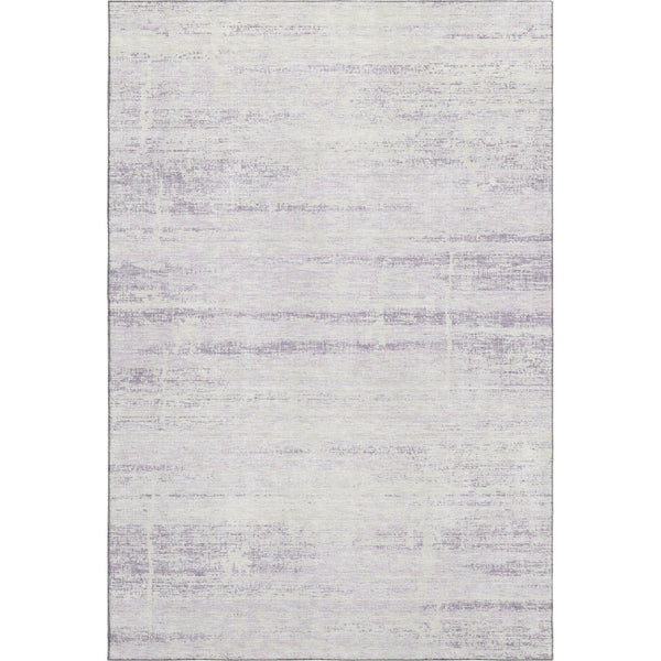 HomeRoots 10' X 14' Abstract Lavender & Ivory Washable Area Rug - Durable, UV Protected, Family-Friendly Style 662939