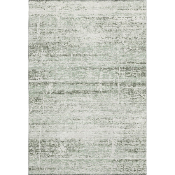 HomeRoots 10' X 14' Sage and Ivory Abstract Washable Area Rug - Durable, UV-Protected, Easy Care for Homes 662945