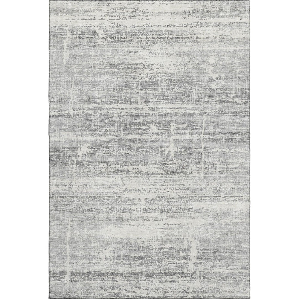 HomeRoots 10' X 14' Silver And Gray Abstract Area Rug – Washable, UV Protected, Perfect for Active Homes! 662951