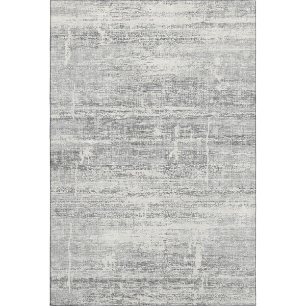 HomeRoots 10' X 14' Silver And Gray Abstract Area Rug – Washable, UV Protected, Perfect for Active Homes! 662951