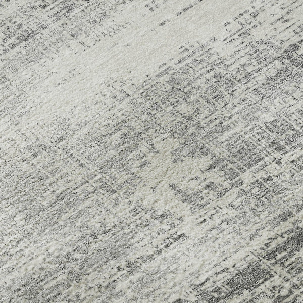 HomeRoots 10' X 14' Silver And Gray Abstract Area Rug – Washable, UV Protected, Perfect for Active Homes! 662951