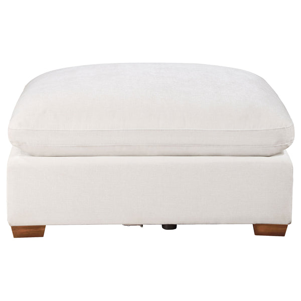 English Elm Zachary Plush Rectangular Upholstered Ottoman with Tapered Legs – Versatile Seat or Footrest, Neutral Finish Ivory B062P353281