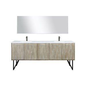 English Elm Rustic Acacia Double Bath Vanity Set With Cultured Marble Top, Gun Metal Faucet & 70" Mirror P1 B2731S01791-GIGA