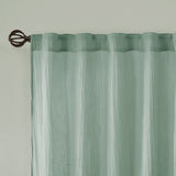 Madison Park Harper Modern/Contemporary Solid Crushed Curtain Panel Pair MP40-4489 Aqua