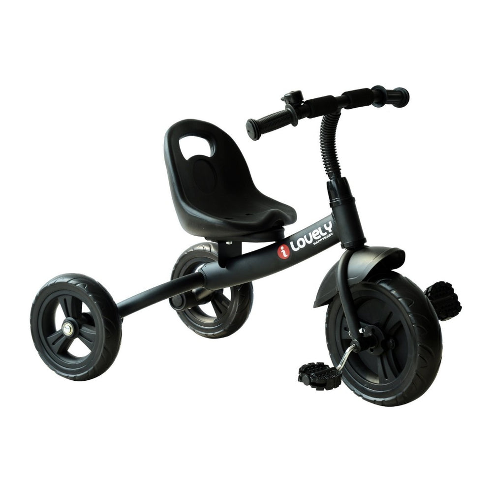 English Elm Qaba Steel Frame Kids Tricycle with Bell Eva Wheels and Ergonomic Seat for Indoor Outdoor W2225P200413