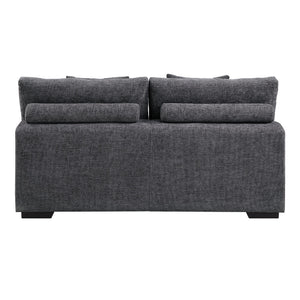 English Elm Chosen Chenille Sectional Sofa with Toss Pillows and Dual Chaises, Pocket Coil Seats, Durable Frame Gray 42.5 L x 83 W x 16.5 H B2726S00037