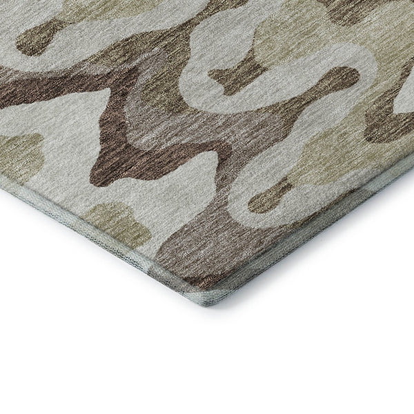 HomeRoots 8' X 10' Beige Ivory Taupe Abstract Area Rug - Washable, Stain-Resistant & UV Protected for Homes 663117