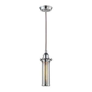 Fulton 4'' Wide 1-Light Mini Pendant - Polished Chrome 66315/1 Elk Lighting