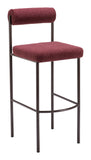 Livorno Barstool - Set of 2 Red & Bronze 109814 Zuo Modern