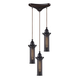 Fulton 10'' Wide 3-Light Pendant - Oil Rubbed Bronze 66325/3 Elk Lighting