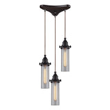 Fulton 10'' Wide 3-Light Pendant - Oil Rubbed Bronze 66326/3 Elk Lighting