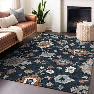 HomeRoots 8' X 10' Washable Floral Medallion Area Rug - UV Protected, Stain Resistant, Soft & Stylish Home Essential 663267